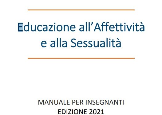 Educazione all’affettività e alla sessualità- Manuale per insegnanti edizione 2021